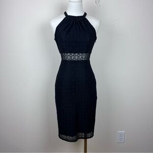 Ali Jay Dress Womens Extra Small Halter Lace Cocktail Y2K Whimsigoth Goth Sexy